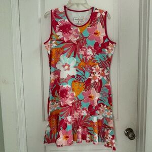 NWT AnaClare MJ Flounce Dress Tahiti Print
